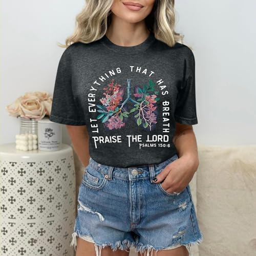 Christian Shirts for Women Vintage Bible Verse T Shirts Boho Floral Jesus Shirt Wildflowers Graphic Tees Tops3