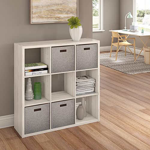 Image of ClosetMaid Decorative Open Back 9-Cube Storage Organizer, Bleached Walnut