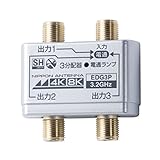 日本アンテナ 屋内用3分配器 シールド型 4K8K対応 全端子電流通過型 EDG3P