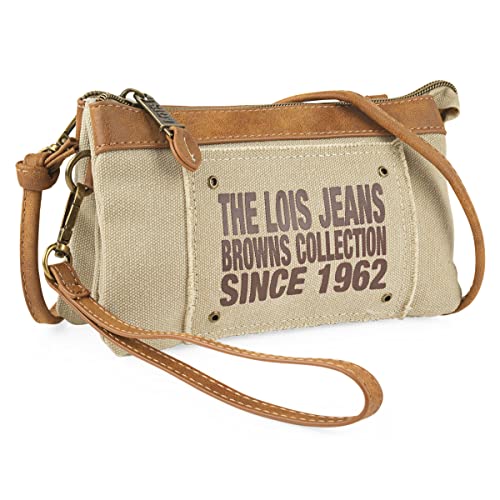 Lois - Bolso Mano Mujer Elegante Estilo Moderno Casual Para Ocio - Bolso De Mano De Mujer Pequeño Versátil para Uso Diario y Eventos, Marron