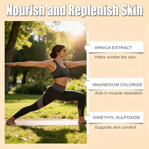 Vingtank Nerve Relief Magnesium Cream, Magnesium Lotion with Arnica and MSM, Daily Body Care Cream for Muscle Relaxation, Soothing Relief & Relaxation, Deep HydrationNo Irritation, no Residue - 50g/1.76oz