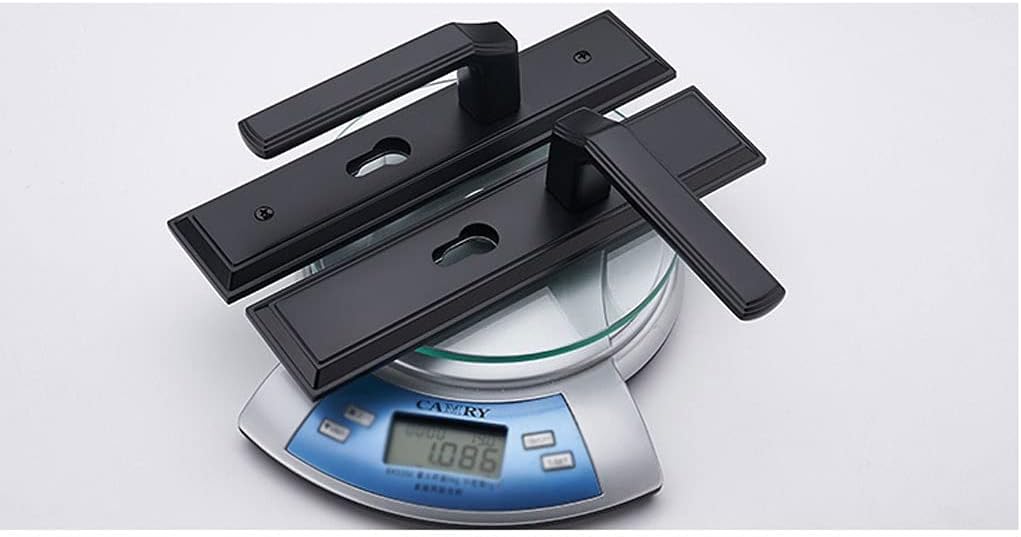 Door Knob Lever Indoor Door Levers Used for Wooden Door Lock Door Handle/with Key for Laundry Room Hallway Closet Office Doors Door Lock with Handle (Color : Brushed Color Side Hinge)