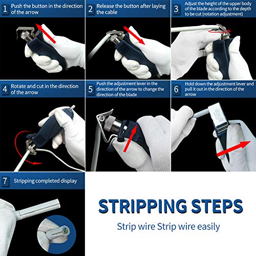 Image of stedi Round Cable Stripper, With Adjustable Cutting Depth, for Fast and Precise Jacket Removal Cable Stripper, Round Cable Slitter with Smooth Incision and No Damage to The Core, 0.18-1'' | Fast and Precise Jacket Removal Cable Stripper, Round Cable Slitter with Smooth Incision and No Damage to The Core, 0.18- 1''