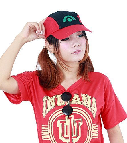 XCOSER Adult Ash Ketchum Hat Cap Cosplay Accessory Arch Logo