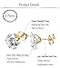 JOERCIA 6 Pairs Stainless Steel Stud Earrings -Silver, Gold, Black- Round & Square Designs for Men & Women, Inlaid Cubic Zirconia, 7MM