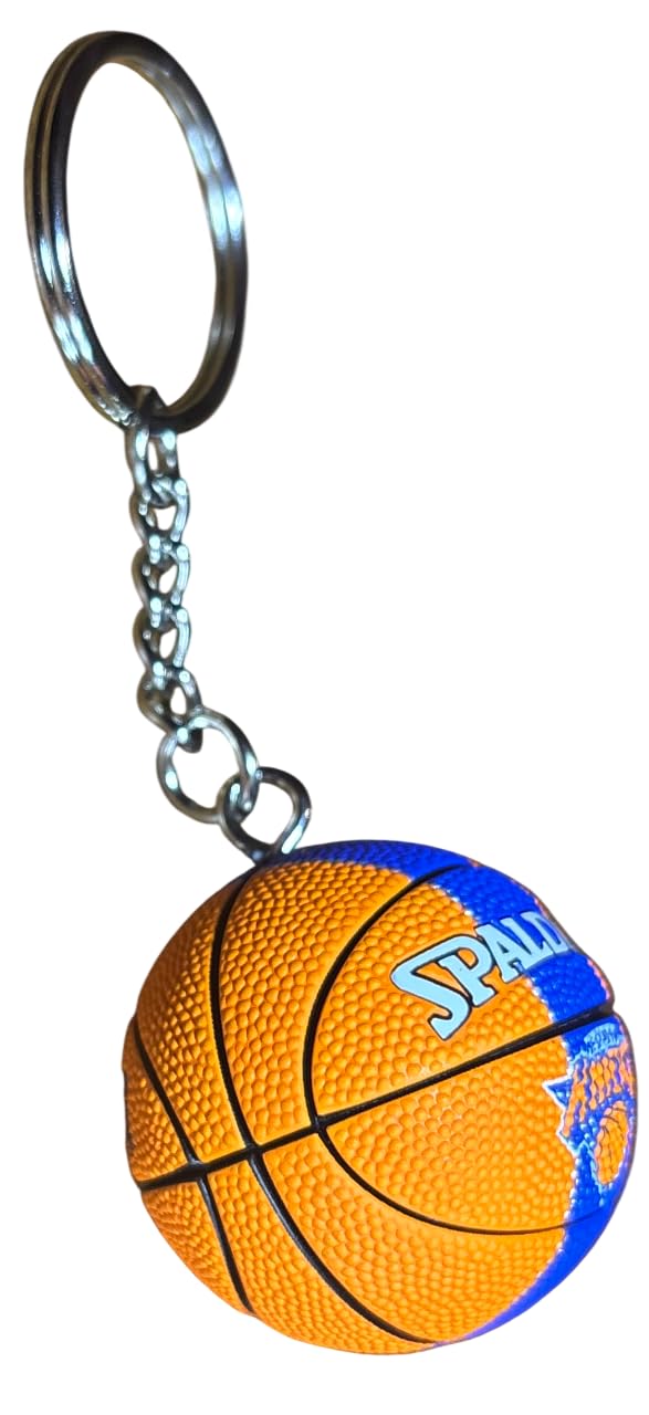 Generico Portachiavi knick palla basket arancione blu uomo donna bambino accessorio zaino fan idea regalo
