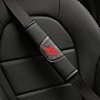 Leossto Seat Belt Pads for Dodge Challenger 2015-2023 Charger Durango Carbon Fiber Leather Seat Belt Cover Shoulder Protection More Comfort Driving Interior Accessories 2PCS(Black)
