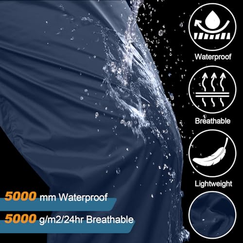 Mens Rain Pants Waterproof Windproof Hiking Pants for Outdoor Fishing Golf Motorcycle Cycling3