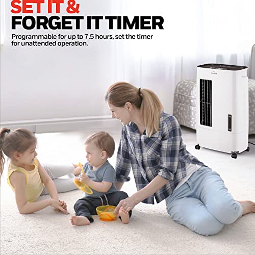 Honeywell Quiet, Low Energy, Compact Portable Evaporative Cooler With Fan & Humidifier, Carbon Dust Filter & Remote Control, White #TOP2