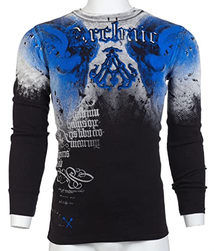 Xtreme Couture Archaic by Affliction Men's Long Sleeve Thermal Shirt Night Watcher XL Black4