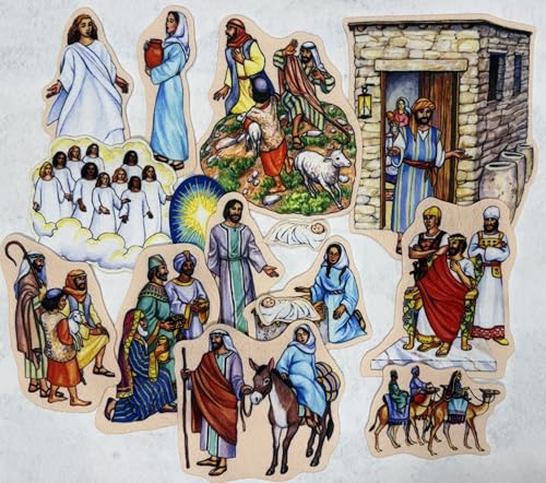 Birth of Jesus Felt Figures for Flannel Board Bible Stories-precut
