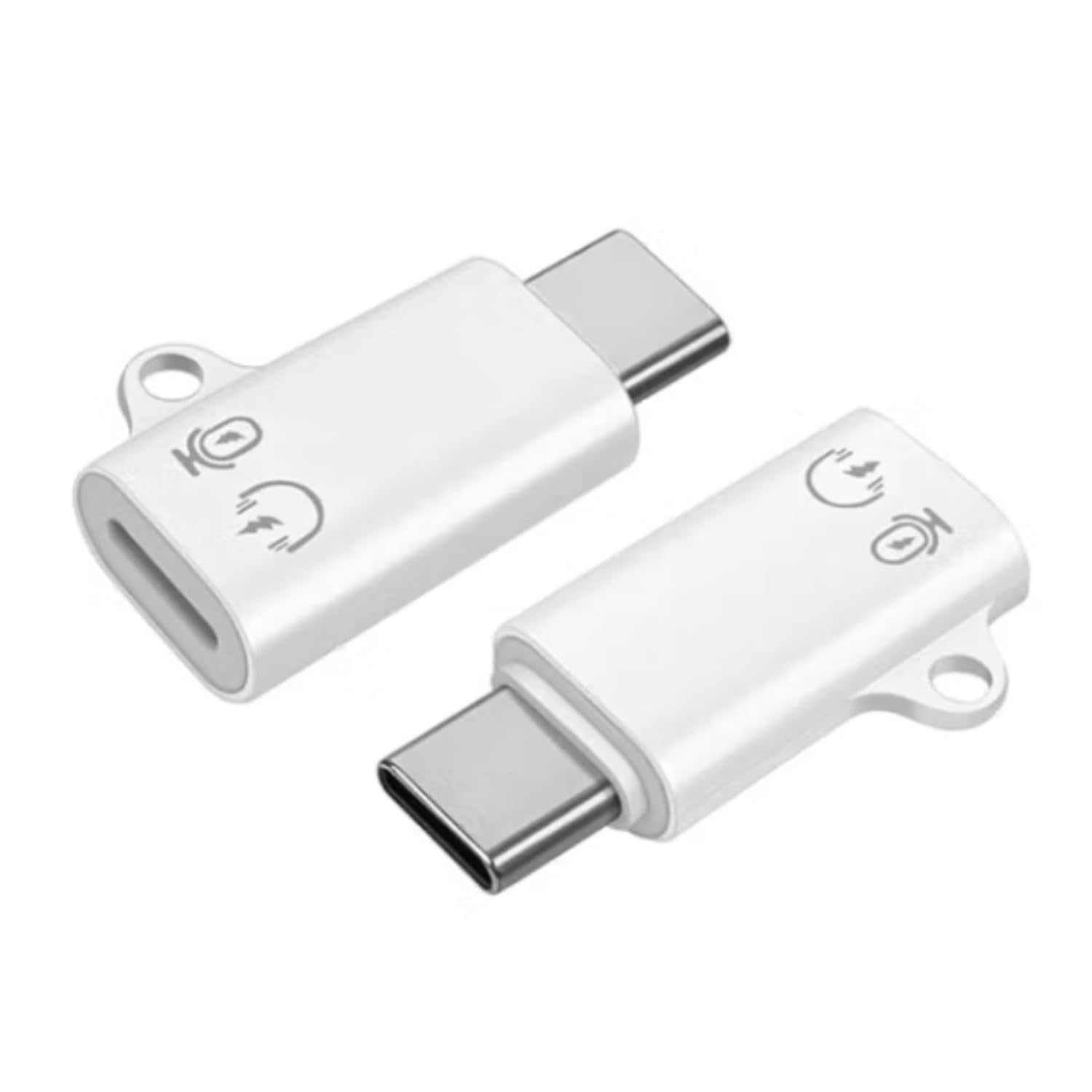 Lightning Female to USB C Male Adapter, 2 Pack Lightning to USB C Adapter for Wireless Lavalier Microphone to your Phone, Support Charging,OTG