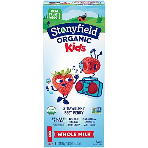Stonyfield Farm, Yogurt Tube Strawberry Beet Organic, 2 Ounce, 8 Pack