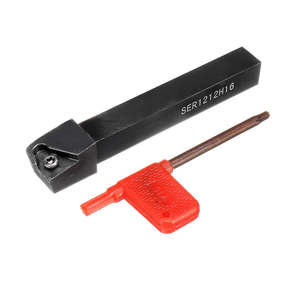 Ser1212H16 Externe Thread Turning Tool Holder 12X100Mm Lathe Boring Bar For 16Er Ag60 Inserts