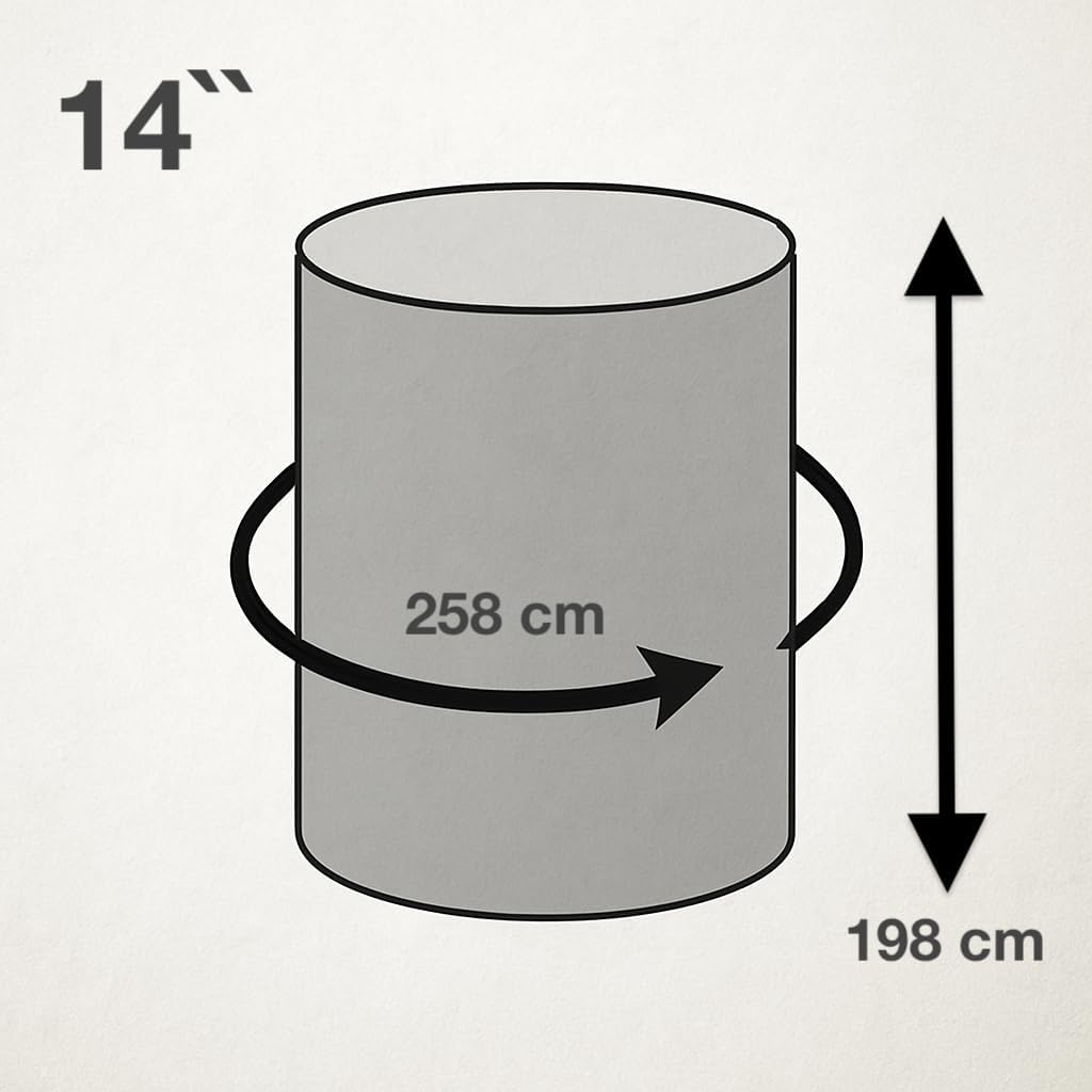 Telescope Cover by R-Sky – Standard+ Series for Dobsonian Telescopes – Water-Resistant, UV-Proof Ripstop – Soft Lining & Drawstring – Silver/Black (black, 14” Dobsonian Telescope Cover)