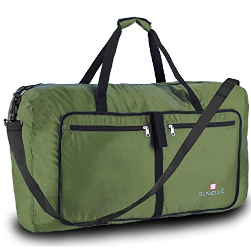Suvelle Lightweight 29" Travel Foldable Duffel Bag for Luggage Gym Sports Water Resistant Nylon Duffle