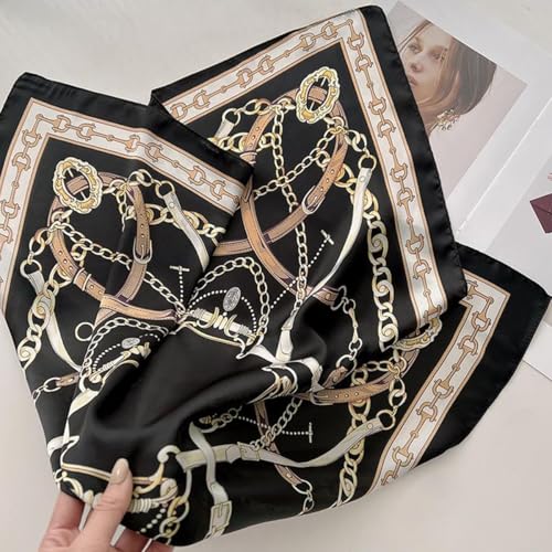Square Like Scarf for Women Stylish Printed Neck Wrap Fashion Accessory for Travel Office Party Daily Look4