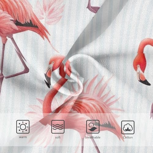 Toddler Panties, Flamingos White Stripes Cotton Underwear for Girls, 2–8 Years3