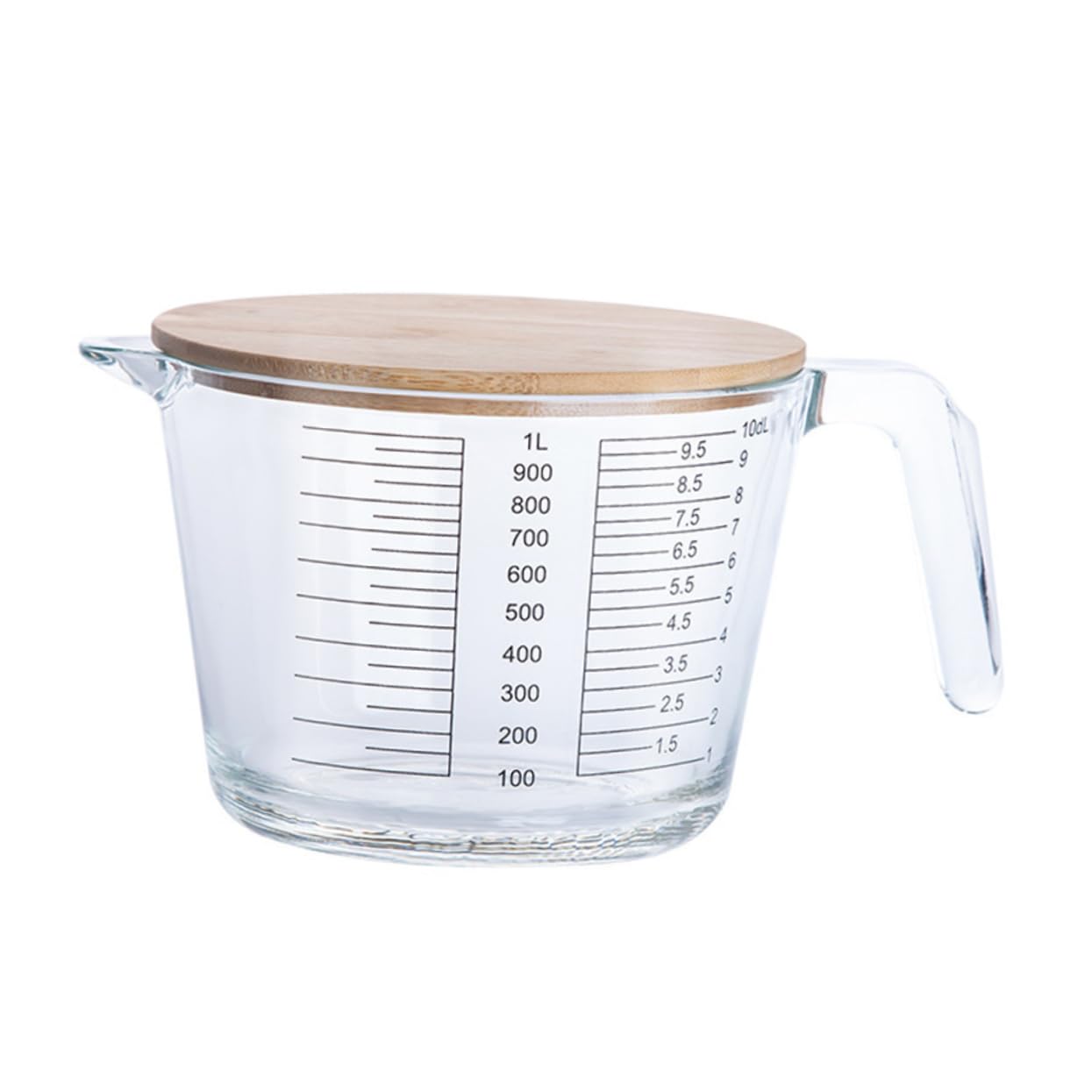 Messbecher aus Glas mit Skala, Hitzebeständig für Creme und Flüssigkeiten