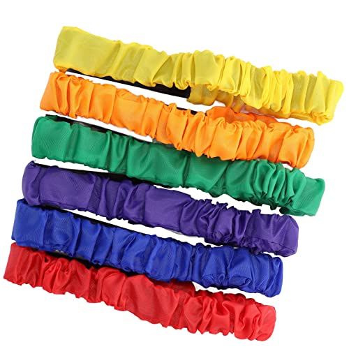 SUNGOOYUE 3 Legged Race Bands,Elastic Race Bands 2 People 3 Leg Colored Nylon Elastic Children's Leggings Training Expansion Props - Image 3