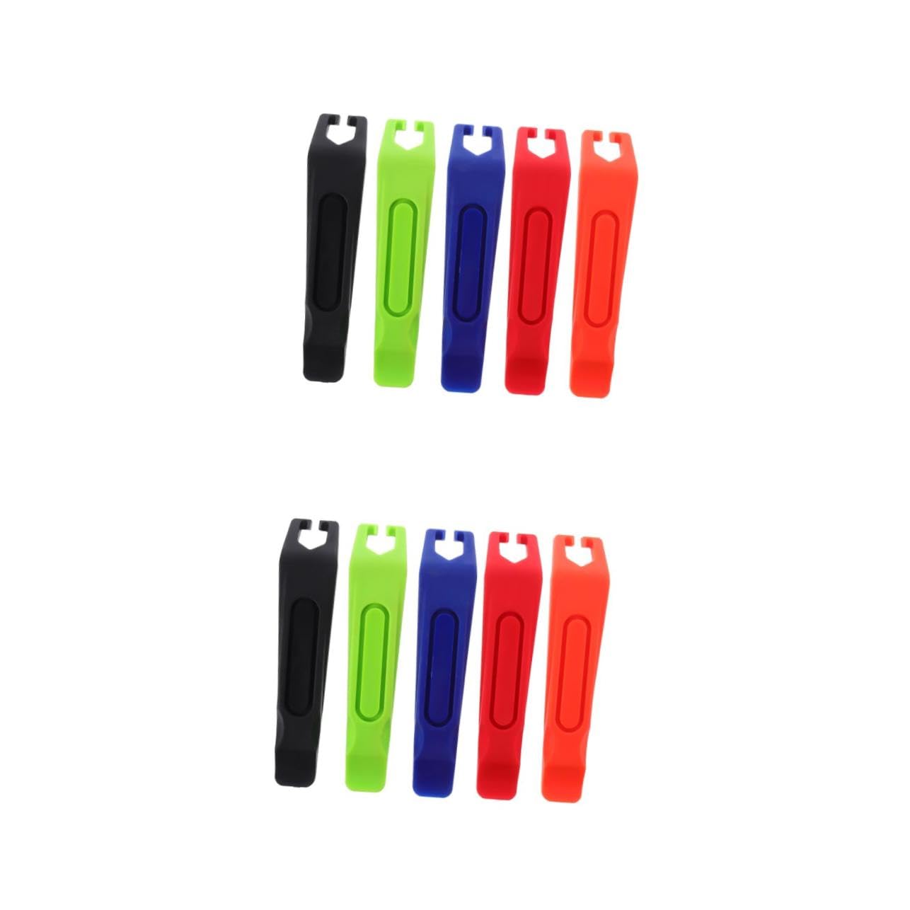 Toyvian 2sets Bike Tire Lever Durable Plastic Tire Crowbar Repair Tools for Easy Bike Maintenance Compact and Convenient Design 5pcs*2