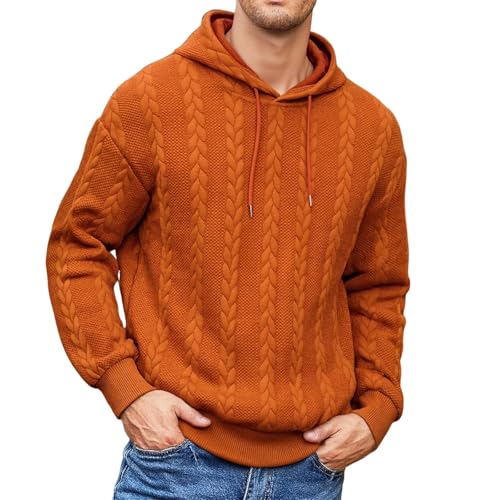 Vhersily Sudadera con capucha para hombre de manga larga de trabajo Jersey Casual Sweatshirt con bolsillos chaquetas cálido Sportswear a prueba de viento suave cómodo para entrenamiento y gimnasio