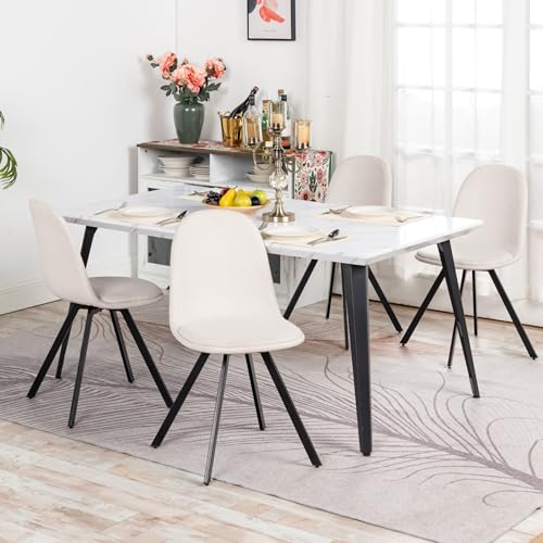 Reviews de Comedor Blanco Con Gris comprados en linea. 50 HOMYLIN Juego de Comedor 5 Piezes, Mesa de Cocina y 4 sillas para 4, Sillon Girar Set 4 con 160cm Mesa Conjunto de comedres diseño Minimalista para Desayuno Recepción Restaurant...