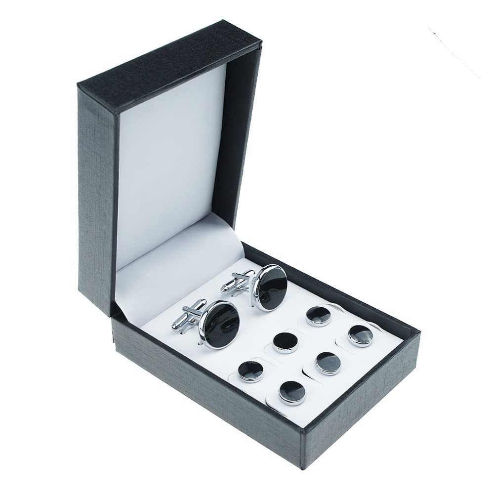 Gemelli Rotondi Accessorio Per Camicia Da Uomo Studi Borchie Smoking - Foto 14