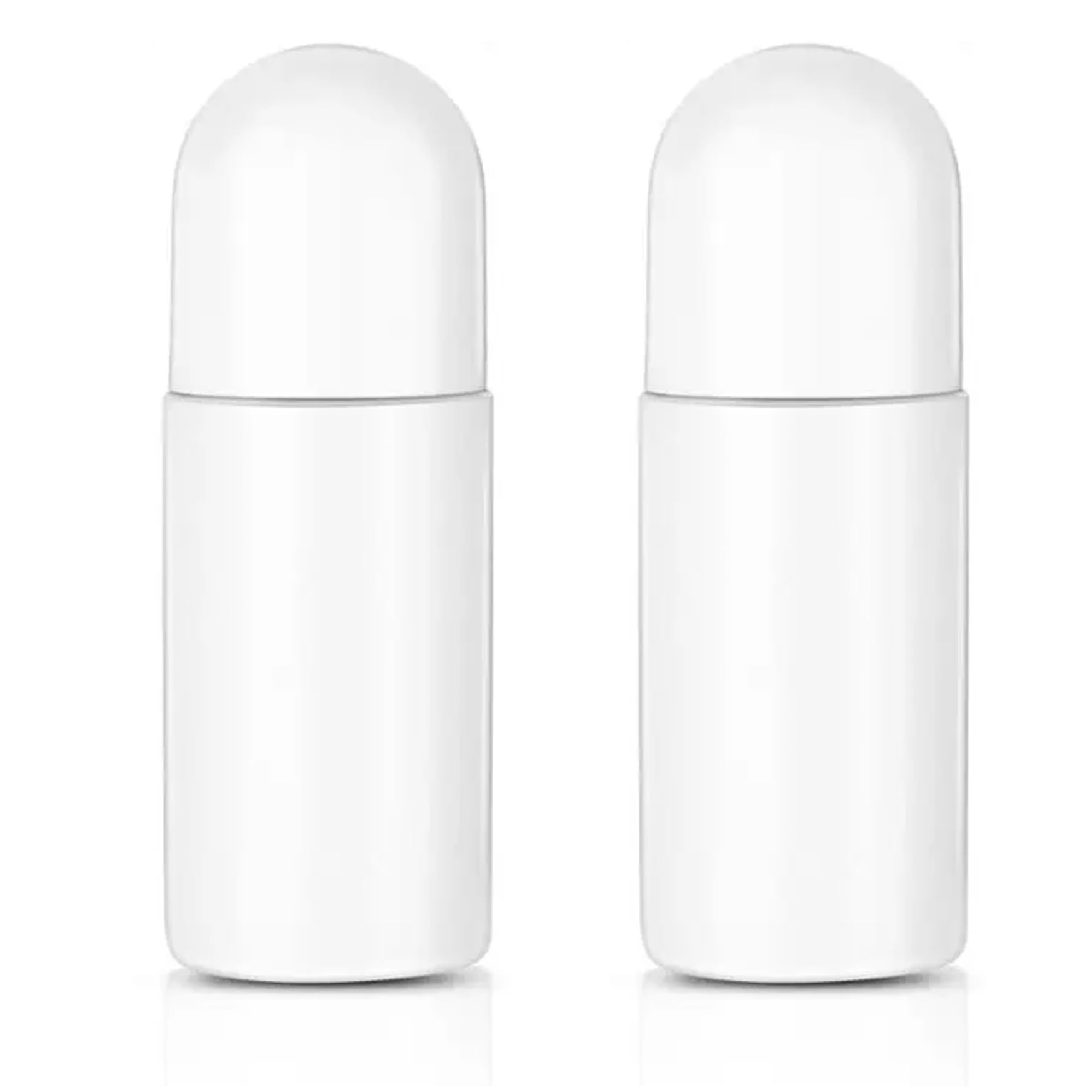 Roll sobre botellas, contenedor de bola de rodillo 2pcs 50 ml Roll en botella vacía recargable botella de rodillo 1.5x3.9in botellas de viaje portátiles para aceite esencial, perfume, protector solar