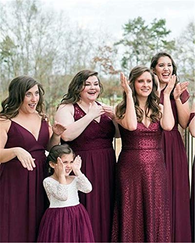 Topmaker Girl Toddler Full-Length Straight Tulle Tutu Lace Back Party Flower Girl Dress thumb #6