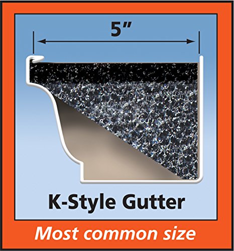 GutterStuff EZ 5-Inch K Style Gutter Guard, 8 Piece x 4 Feet