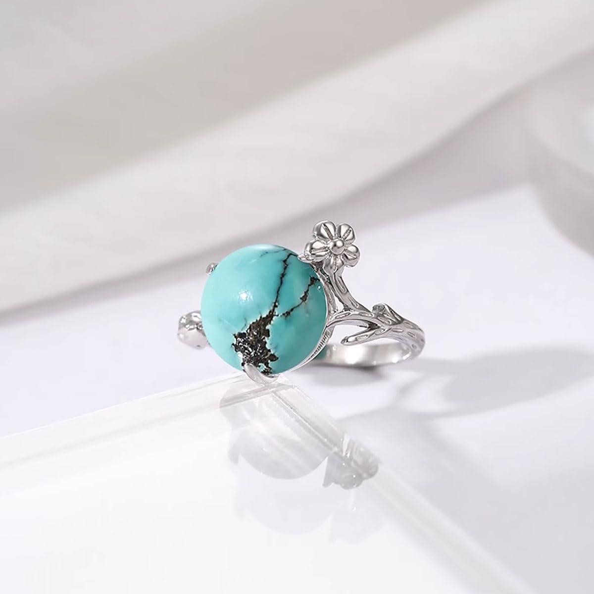 925 Sterling Silver Prong Ring Base Blank fit 12mm Round Gemstone Mounting Setting Ring Cameo Finding Accessories Handmade Jewelry Gift for Women