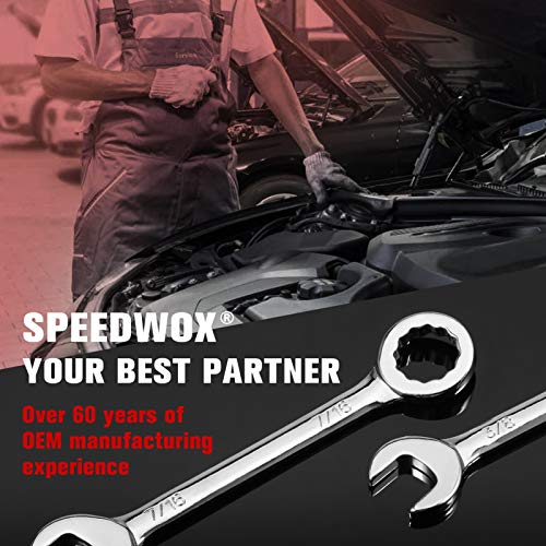 Speedwox Mini Sae Ignition Wrench Set 10 Pcs 5/32"-7/16" Standard Small Wrench Set Combination Wrenches Open And Box End Set Mini Spanner Set With Portable Storage Pouches And A Ring #TOP6