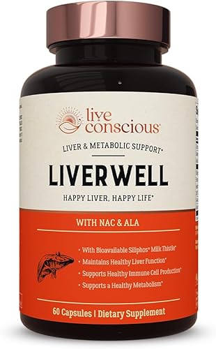LiverWell - Limpieza hepática, rejuvenecimiento, apoyo metabólico, suplemento hepático para la salud hepática con extracto de cardo mariano