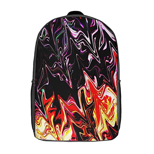 Sac à dos de loisirs avec motif imprimé 3D et grand volume 17"机