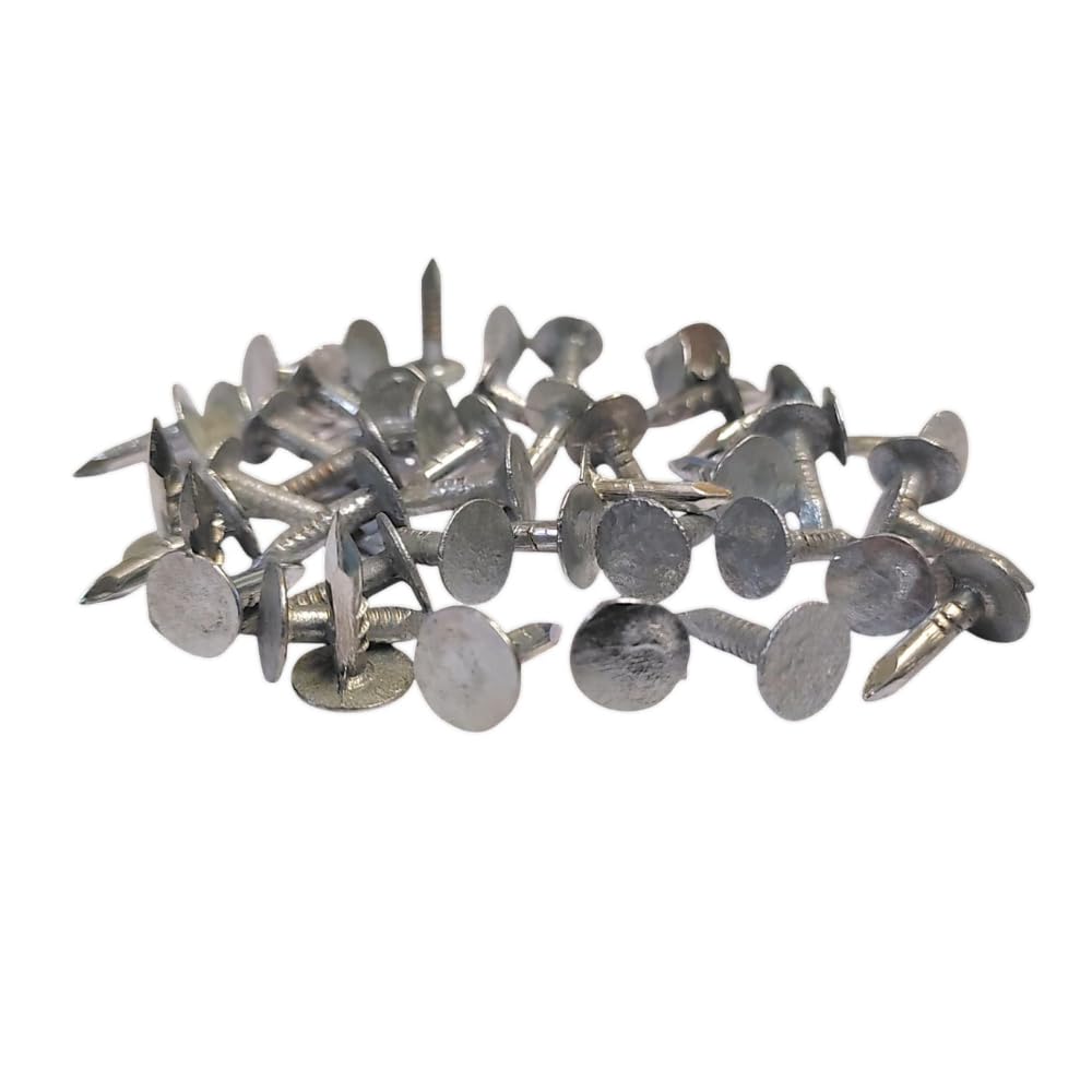Clout Nail 15mm Galvanised Roof Shed Felt Clout Head Nails for DIY Crafts & Woodworking Pack of 100g