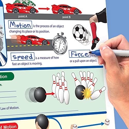 Newpath Learning - 34-6009 10 Piece Mastering Middle School Physical Science Curriculum Mastery Flip Chart Set, Grade 5-9 #TOP2