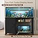 OtterOasis 55-75 Gallon Fish Tank Stand with Power Outlet & Adjustable Shelf, Heavy Duty Aquarium Stand with Cabinet Storage for Fish Tank, Turtle Tank, Reptile Terrarium, 1000LBS Capacity, Black