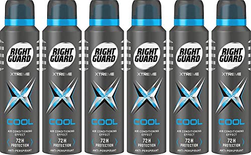Right Guard Xtreme Cool with Air-Conditioning Effect Anti-Perspirant Aerosol Deodorant 150 ml - Pack of 6