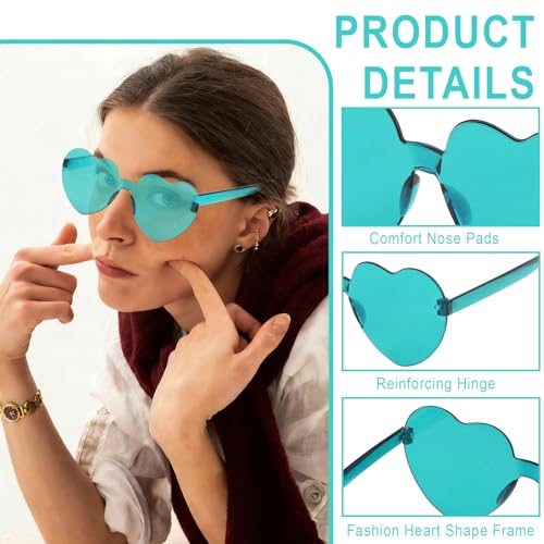 Image of Heart Sunglasses 12 /18 /24 Pcs Heart Shaped Glasses for Women Cute Funny Party Glasses Party Favors Accessories