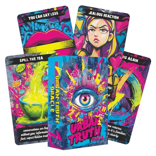 sishui Urban Truth Oracle, 80 Oracle Card Deck for Beginners,Intuitive Oracle Cards for Love, Relationships, Emotional Insight,Daily Readings, Self Reflection, and Real Life Guidance