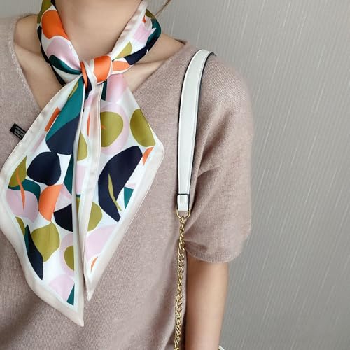 Image of Head Hair Scarf for Women,Silky Long Headscarf Purse Bag Scarfs for Handbag Fashion Satin Neck Scarves Accessories