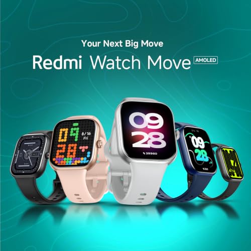 Image of REDMI Watch Move 1.85 Premium AmoLED,14 Day Battery,Best Accuracy,Dual Core Processor Smartwatch (Silver Sprint Strap, Free Size)