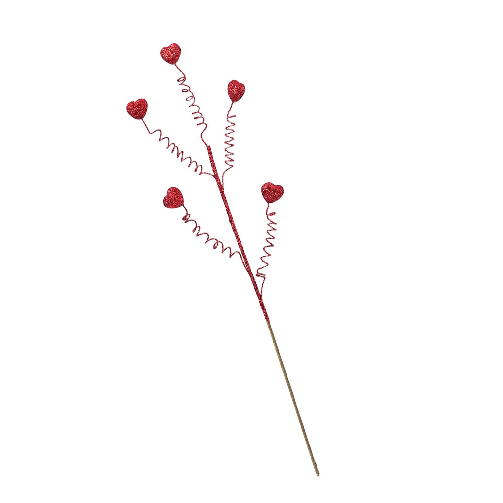hogtnd Heart Shaped Berries Artificial Stem Ornament for Festival Home Decoration Heart Berries Stem
