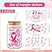 Rngmsi UV DTF Cup Wrap - 8 Sheets Breast Cancer Awareness UV DTF Cup Wraps for 16 oz Pink Ribbon UV DTF Wraps Personalized Uvdtf Decals Transfer Stickers for Glass Cups DIY Wood Crafts