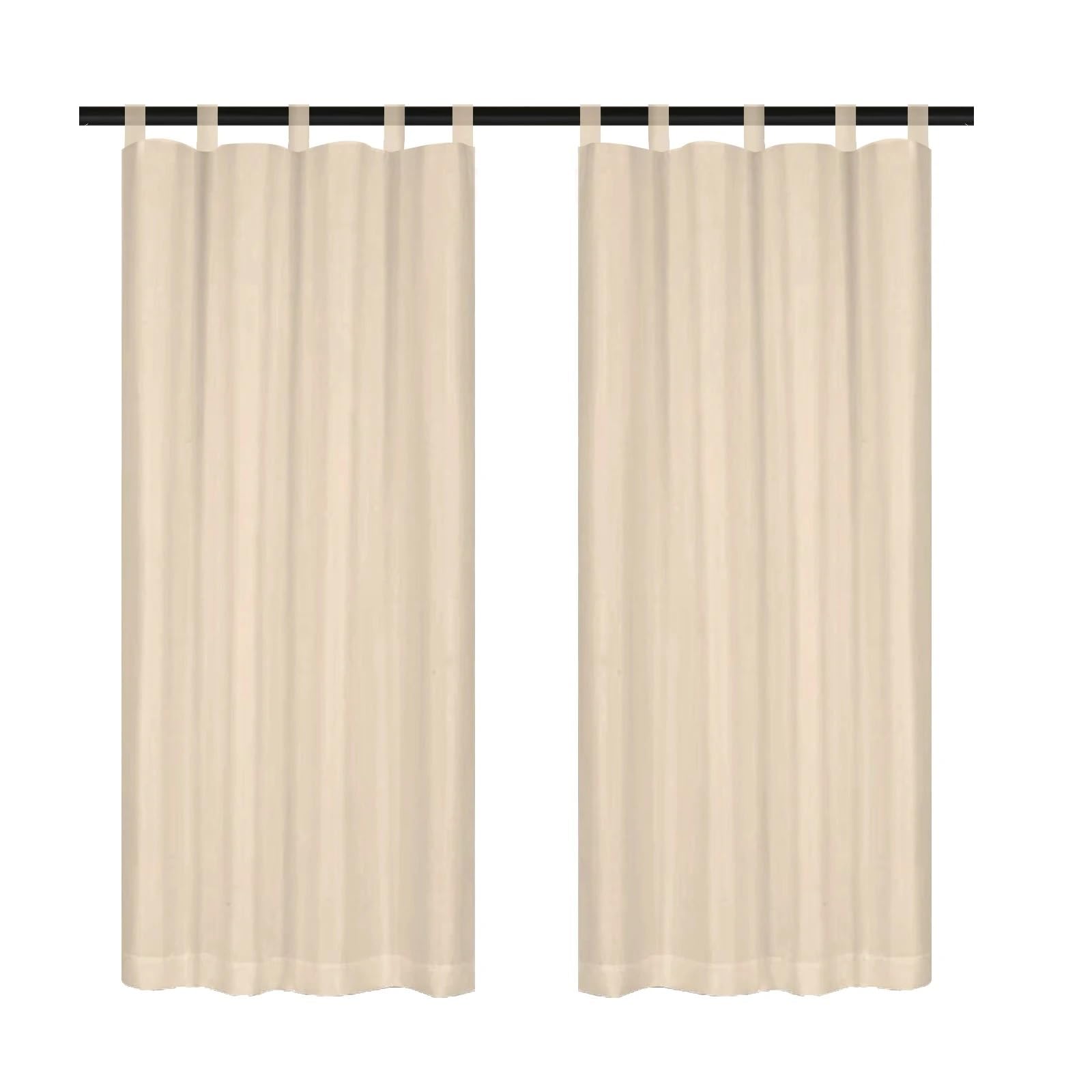 Zymjzbetic Pergola Curtain Waterproof Sheer Voile Curtains – Tab Top for Patio, Gazebo & Indoor Windows(Khaki-1 Panel,W132xH213cm)