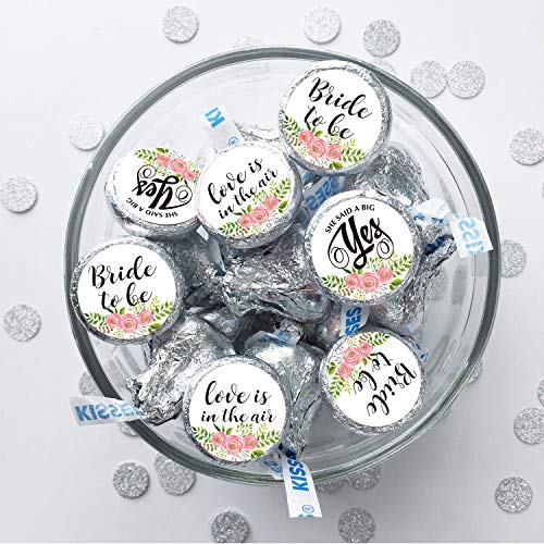 Mr.Mug 180 Floral Chocolate Label Stickers, Bridal Shower Party Favors thumb #2