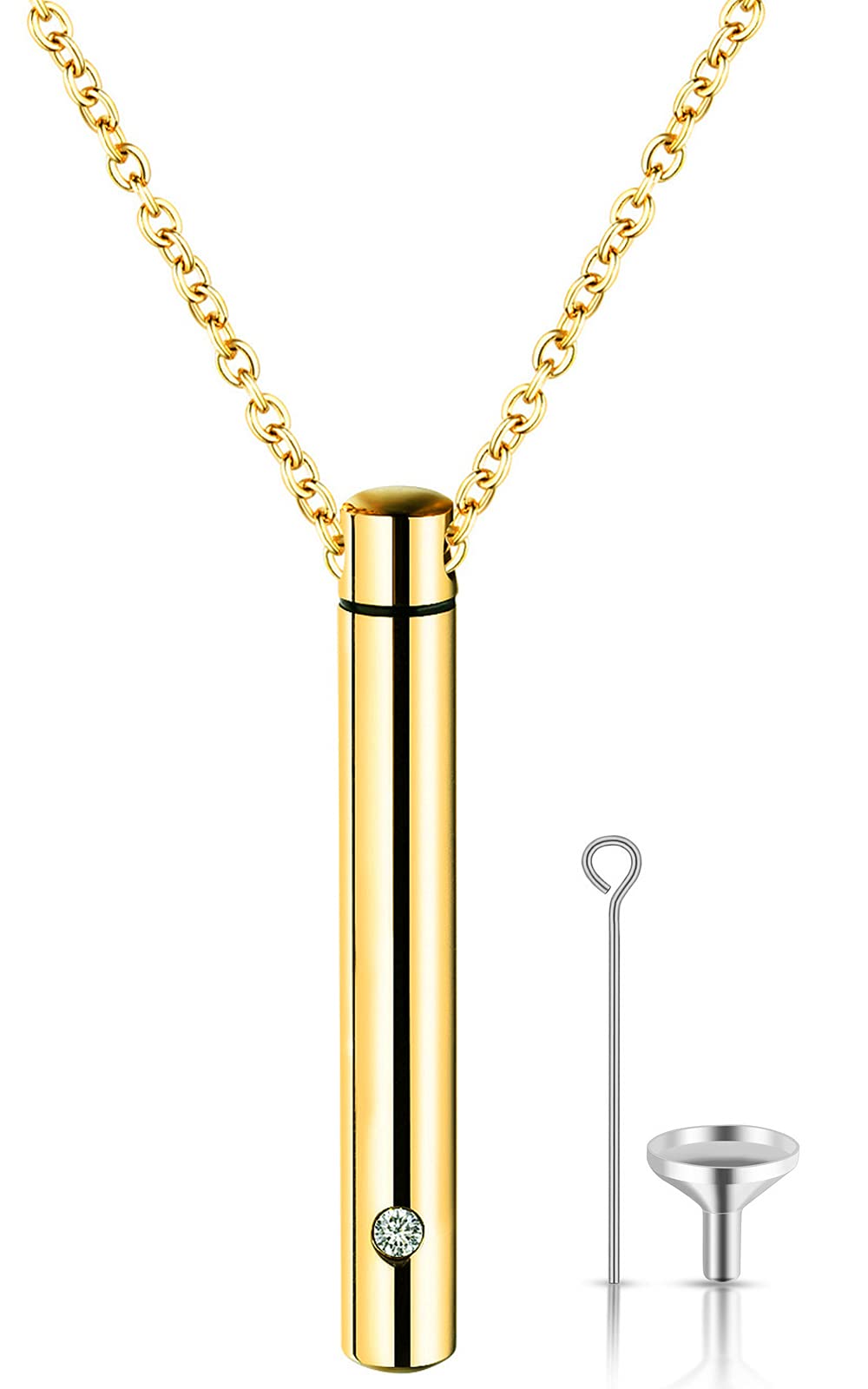 YOUFENGUrn Necklaces for Ashes Urns for Human Ashes Memorial Cremation Urn Locket Stainless Steel Keepsake Ashes Jewelry