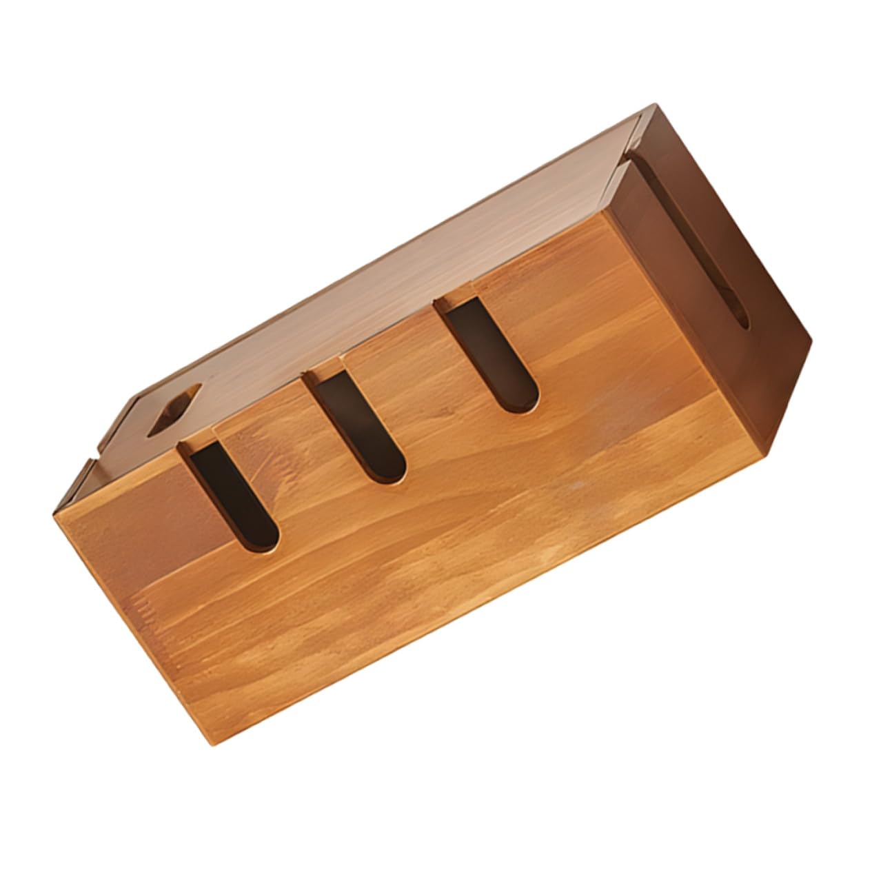 Operitacx Caja para Ocultar Cables y Regletas De Madera Robusta Tapa Diseño Sencillo para Escritorio Adecuada para Almacenamiento De Adaptadores y Dispositivos Electrónicos