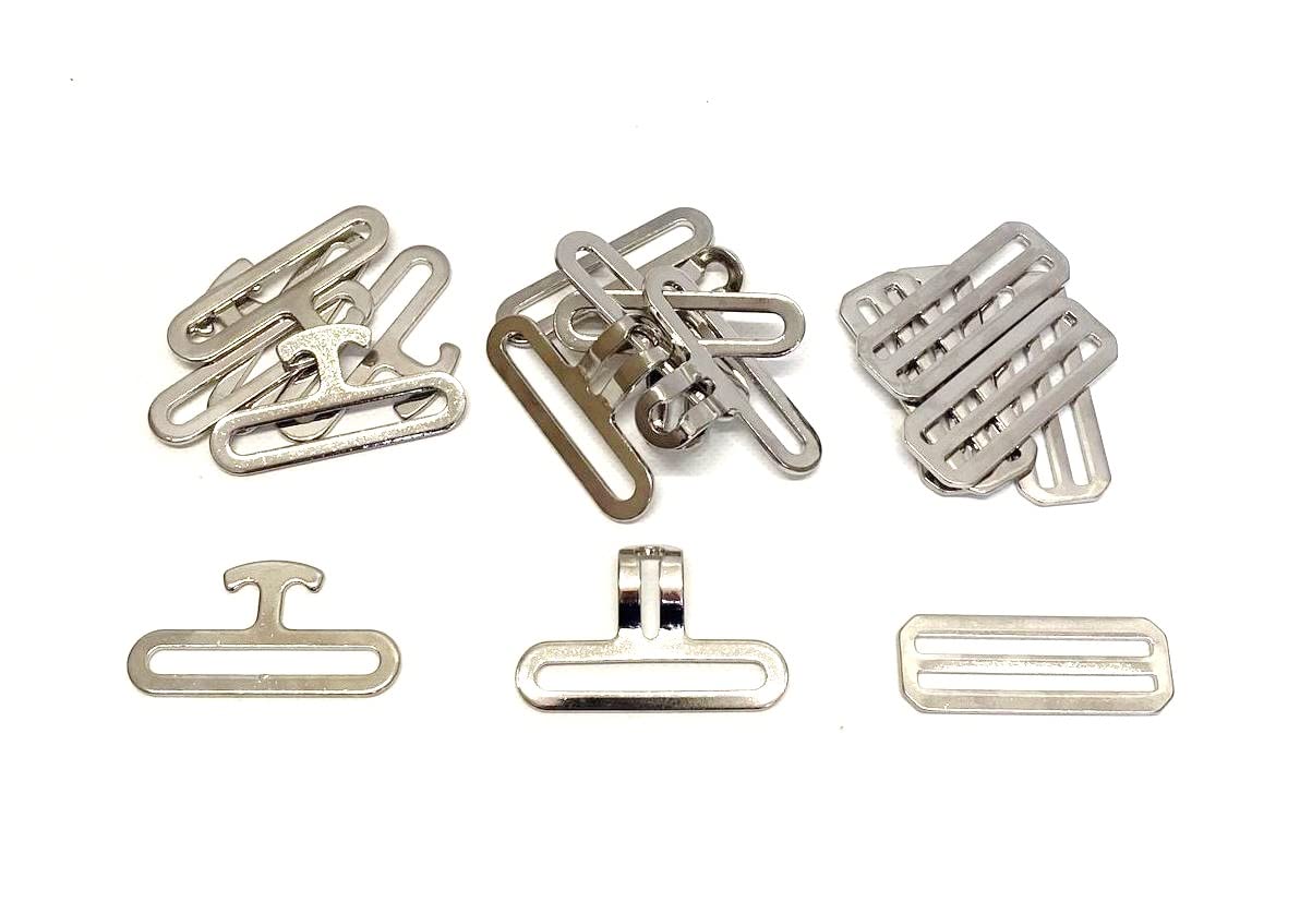 Church Products UK New 2"/50mm Surcingle Clip Set Male, Female, 3 Bar Slides Horse Rug Repair (x 5 Three Piece Surcingle Set)